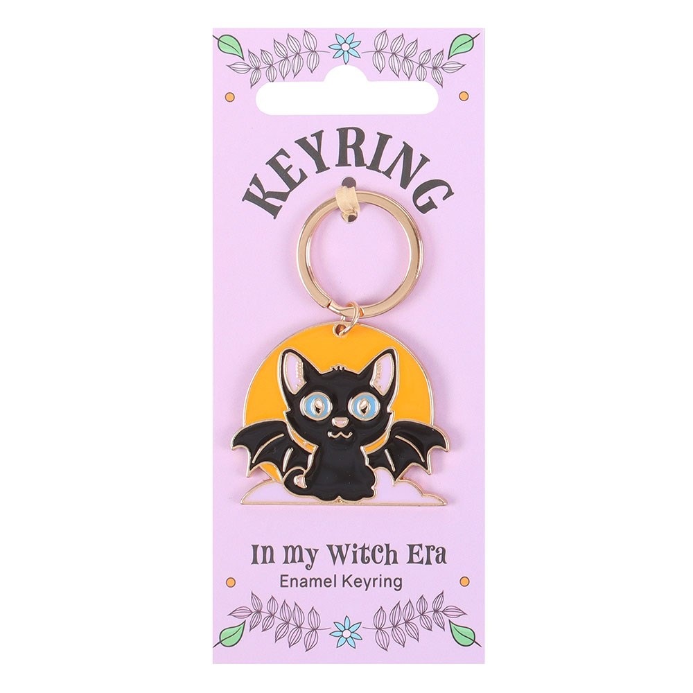 Something Different - In My Witch Era Bat Cat and Moon Enamel Porteclés - Multicolore